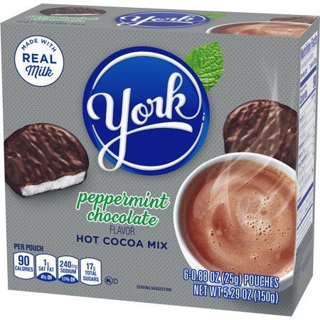 York Peppermint Chocolate Hot Cocoa Mix, 6 Count