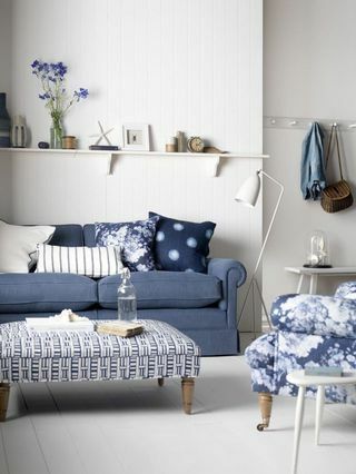 Delcor designer stor soffa i Designers Guild Brera Linen Denim