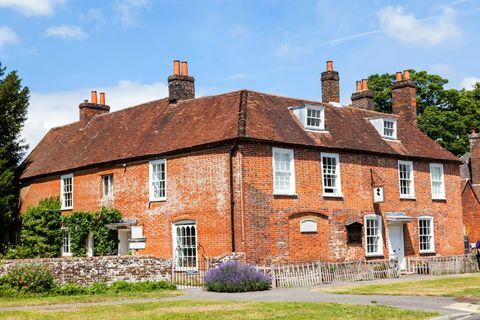 England, Hampshire, Chawton, Jane Austens hus och museum