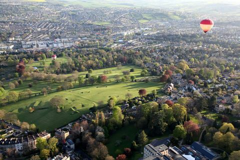 Ballongfärd över Bath city