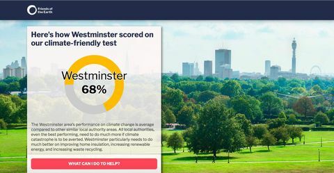 Klimatvänligt test för städer i Storbritannien