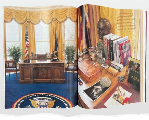 clinton era vita hus designat av kaki hockersmith, som ses i huset vackra mars 1994 utgåva