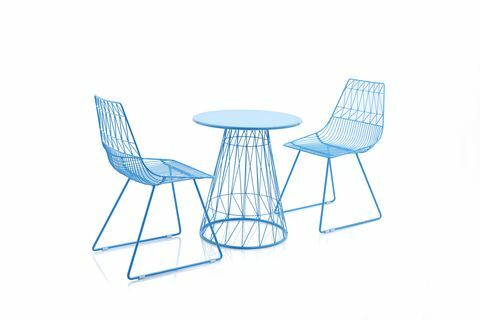 BundleBerry-kollektionen av Amanda Holden exklusivt för QVC: BundleBerry Bistro Table & 2 Chairs Set In Cornflower Blue Finns även i svartvitt £ 182,50