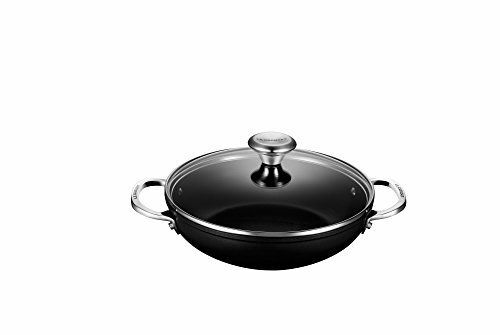 Le Creuset Toughened Nonstick Shallow CasseroleBraiser med glaslock, 2,5 qt.