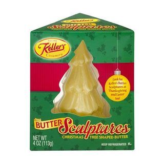 Kellers Creamery Butter Sculptures Christmas Tree Formed Butter