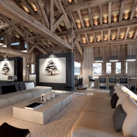 traditionell ski in ski out chalet, megeve, france till salu för £ 86m