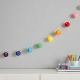 FLOUR SHOP Rainbow Pom Pom String Lights