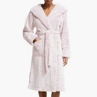 Hej Pile Fleece Robe, Grey