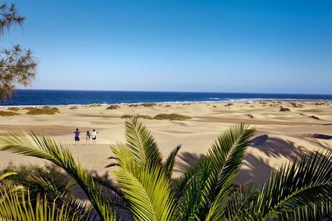 Sanddyner av Maspalomas, Gran Canaria, Kanarieöarna, Spanien