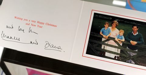Prins Charles och prinsessa Diana julkort