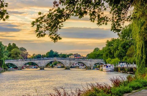 tyst utsikt över Richmond Bridge