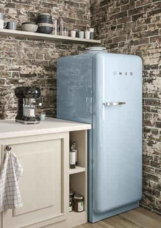 SMEG pastellblå kylskåp