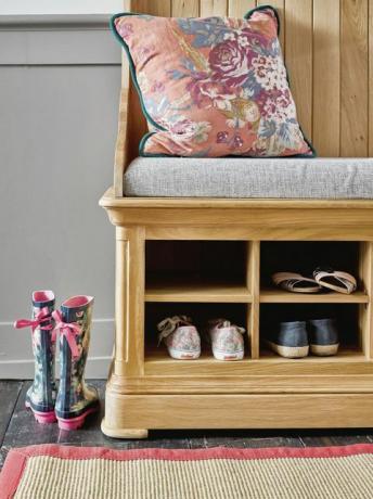 Canterbury Natural Solid Oak Hallway Unit, Oak Furnitureland