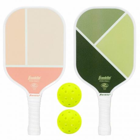 Franklin Sports 2 Player Poly Pro Pickleball Set med bollar - PinkGreen