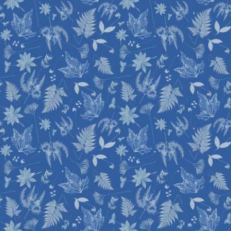 Anna Atkins Cyanotyp Floral Leaf Wall Wall, £ 25 per kvadratmeter via Murals Wallpaper.