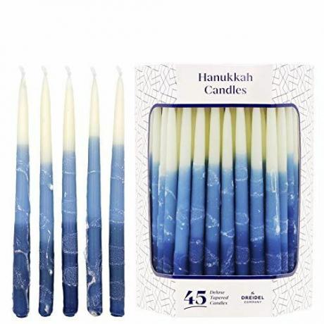 Handdekorerade Hanukkah ljus