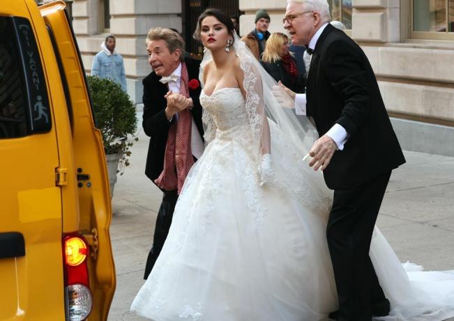 selena gomez, steve martin och martin short i new york den 21 mars 2023