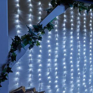 240 vit LED vattenfall inomhus/utomhus julbelysning