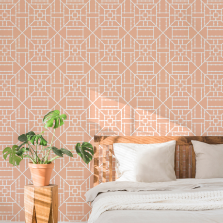 Bamboo Coral Wallpaper - The Blush Etikett