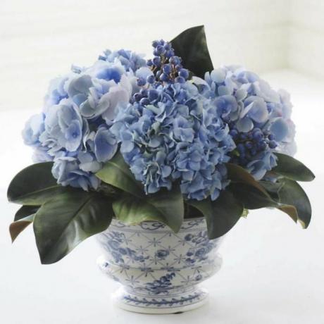 Blandad hortensia och blåbär Chinoiserie