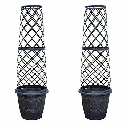 Garden Planter Tower Pot Trellis Krukor för klätterväxter, grönsaksstöd