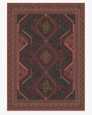 Zareen 5x7 Matta, Oxblood Red 