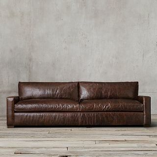 Maxwell lädersoffa [Djup: Classic 40 ""; Längd: 8 \ 