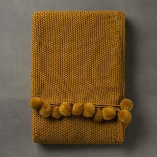 Beverly Ochre Sticka Pom Pom Throw