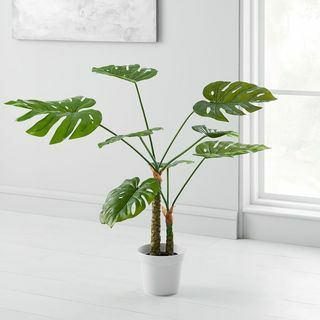 Faux Potted Monstera Plant