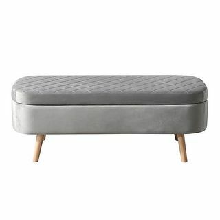 Indie Velvet Storage Ottoman