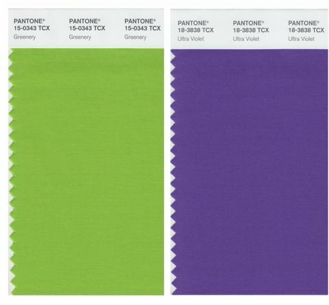 Årets Pantone's Color - Greenery och Ultra Violet