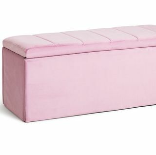 Pandora Velvet Ottoman - Rosa