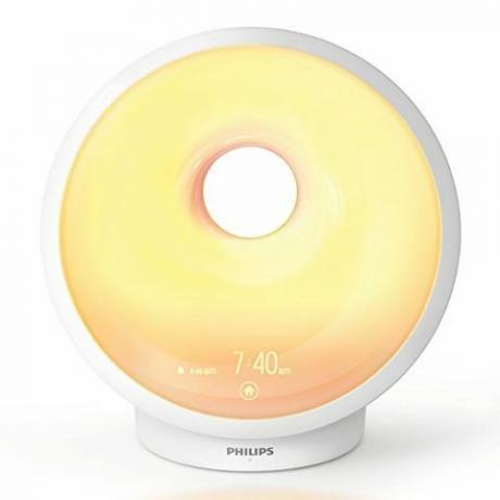 Philips Somneo Sunrise vaknar upp och sover terapiljus med soluppgångslarm och solnedgång bleknar nattljus, vit HF3650 / 60