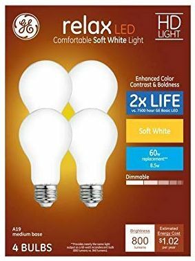 GE Relax 4-Pack 60 W ekvivalenta LED-lampor