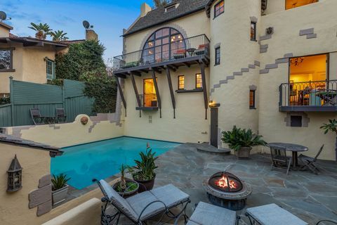 3268 bennett dr storybook hem hollywood hills california designad av sovande skönhetsslottarkitekt