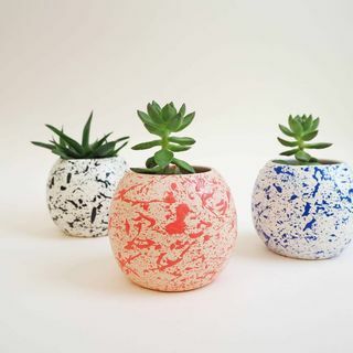 Round Splatter Plant Pot