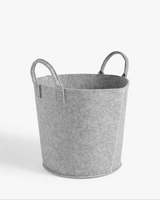 House av John Lewis Felt Storage Bucket, Dark Grey