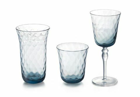 blå optisk drinkware