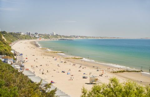 Bournemouth Beach i Dorset