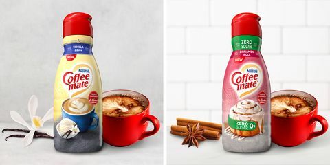 nestle coffee mate vaniljstång och noll socker kanelrulle creamer smaker