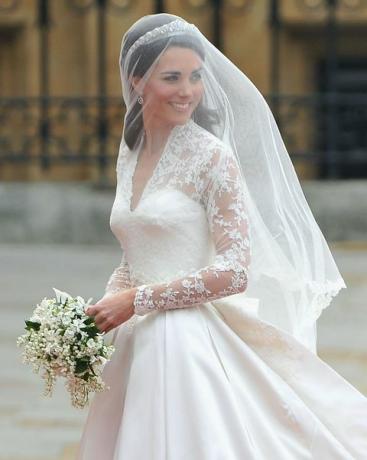 Kate Middletons bröllopsbukett med liljekonvalj