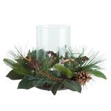 Scott Living Luxe Faux Botanical Hurricane Candleholder