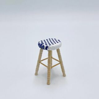 Navy Bistro Stool For Dollhouse