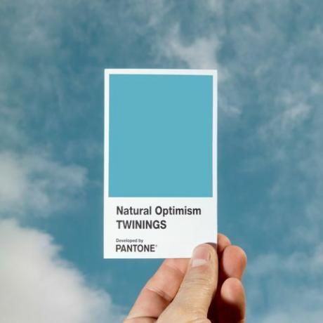 Twinings Infusions Natural Optimism i samband med Pantone