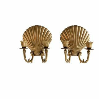 Mässing Clam Shell Wall Sconces