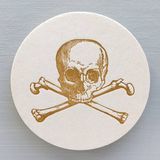 Letterpress Skull Coasters