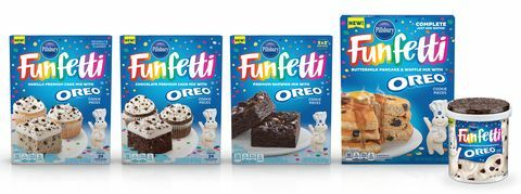 Pillsbury bakning funfetti och oreo cookie linje