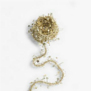 John Lewis & Partners Star Tinsel Garland, Gold