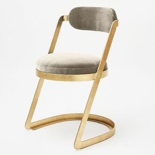 Luxe Dove Grey Velvet Chair