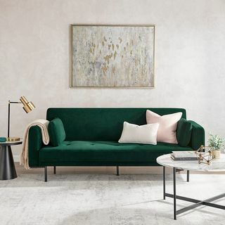 Hudson 3-sits Click Clack Bäddsoffa - Forest Green